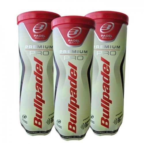 Pack de 3 bouteilles de Bullpadel Premium Pro Balls Pack de 3 bouteilles de Bullpadel Premium Pro Balls