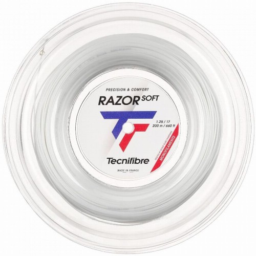 Cordaje 200m Tecnifibre Razor Soft 1,25mm White Reel Cordaje 200m Tecnifibre Razor Soft 1,25mm White Reel