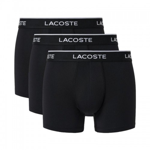 Boxers noirs en microfibre Lacoste 3 unités