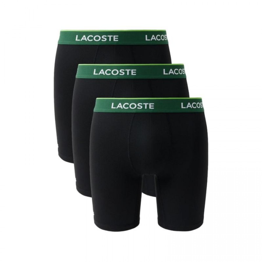 Lacoste Black Green Boxers 3 unità