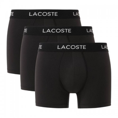 Boxer Lacoste Piqué Noir 3 Unités Boxer Lacoste Piqué Noir 3 Unités