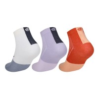 Calcetines Bullpadel BP266 Hueso Lila Pomelo 3 Pares