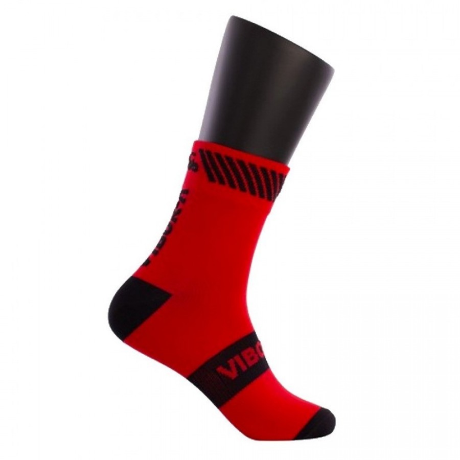 Calcetines Vibora Kait Caña Media Rojo Negro 1 Par