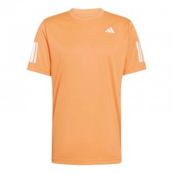 Camiseta Laranja Adidas Club 3 Stripes