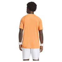 Camiseta Laranja Adidas Club 3 Stripes