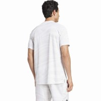 T-shirt adidas Club Graphic Blanc Gris