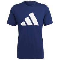 T-shirt Adidas Essentials Bleu Foncé Blanc