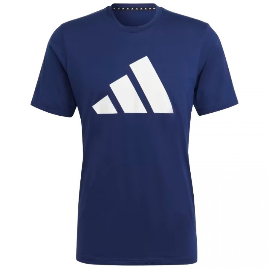 T-shirt Adidas Essentials Bleu Foncé Blanc