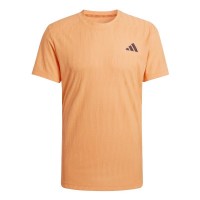 Camiseta Preta Laranja Adidas Freelift