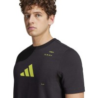 Adidas Tennis Categorie Graphic Noir Citron T-shirt