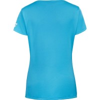 Camiseta Babolat Play Capsleeve Azul Cian Mujer