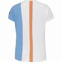 Camiseta Babolat Play Capsleeve Blanco Naranja Junior