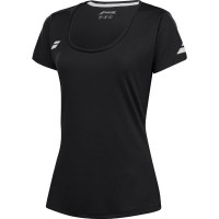 Camiseta Babolat Play Capsleeve Negro Mujer