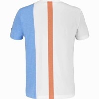 Camiseta Babolat Play Crew Blanco Azul Naranja