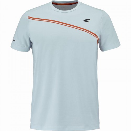 Camiseta Babolat Play Crew Neck Azul Claro Junior