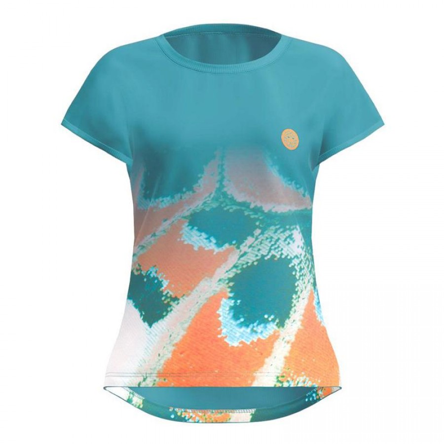Camiseta Bidi Badu Melbourne Capsleeve Petroleo Naranja Junior