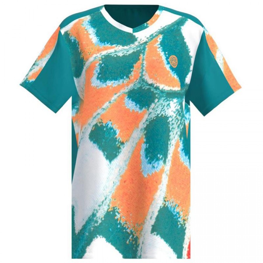 Camiseta Bidi Badu Melbourne V-Neck Petroleo Naranja Junior