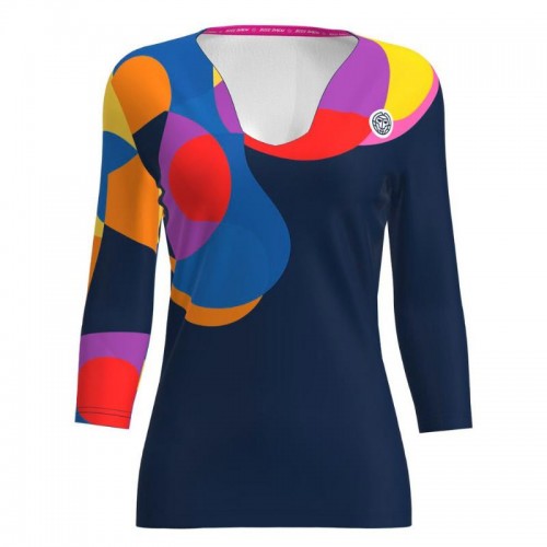 Camiseta Bidi Badu Twiggy V-Neck Azul Oscuro Mix Mujer Camiseta Bidi Badu Twiggy V-Neck Azul Oscuro Mix Mujer