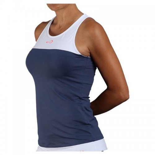 Camiseta de renda sem fim Indigo Blue White Camiseta de renda sem fim Indigo Blue White