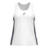 Camiseta Head Club 25 Tech Blanco Azul Royal Mujer