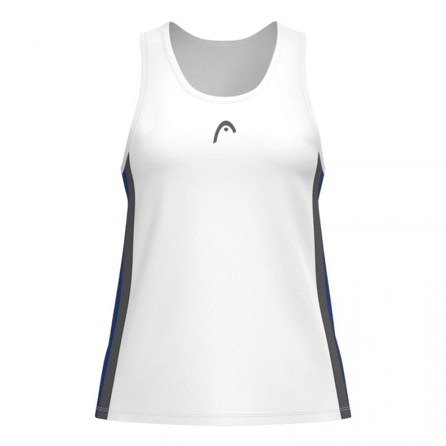 Camiseta Head Club 25 Tech Blanco Azul Royal Mujer