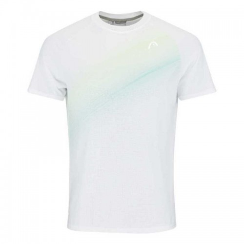 Head Performance T-shirt White Green Print Head Performance T-shirt White Green Print