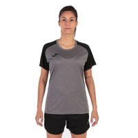 Camiseta Joma Academy IV Gris Melange Negro Mujer
