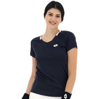 Lotto Squadra II Bleu Marine Blanc T-Shirt Femme
