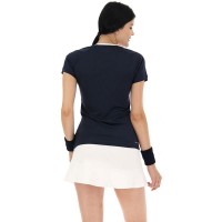 Lotto Squadra II Bleu Marine Blanc T-Shirt Femme