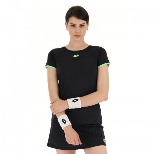 T-shirt Lotto Superrapida V Black Green Apple Women T-shirt Lotto Superrapida V Black Green Apple Women