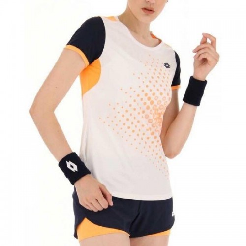 Lotto Top IV White Orange Women''s T-Shirt Lotto Top IV White Orange Women''s T-Shirt