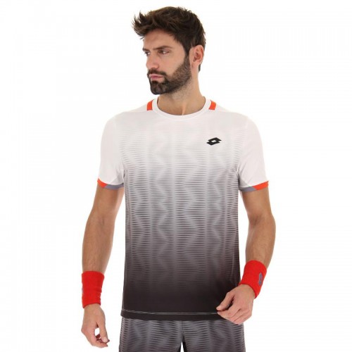 T-shirt Lotto Top IV Black Glossy White T-shirt Lotto Top IV Black Glossy White