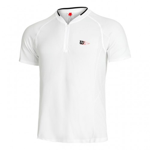 Wilson Bela Seamless Ziphnly 2.0 T-shirt blanc Wilson Bela Seamless Ziphnly 2.0 T-shirt blanc