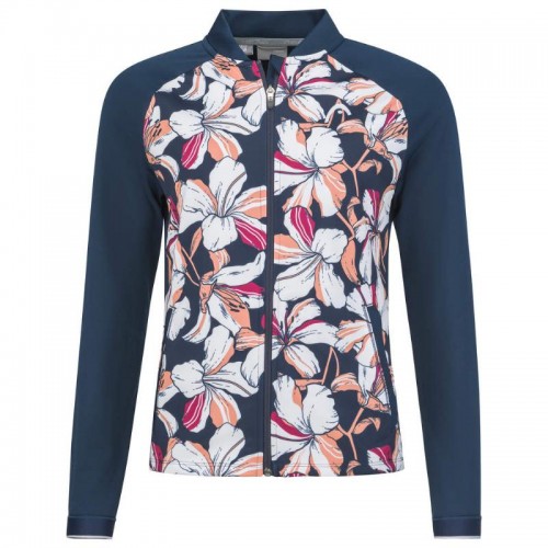 Head Breaker Print Jacket Dark Blue Women Head Breaker Print Jacket Dark Blue Women