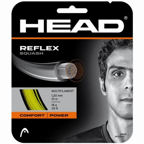 Squash 10m Head Reflex 1.20mm Yellow String Squash 10m Head Reflex 1.20mm Yellow String