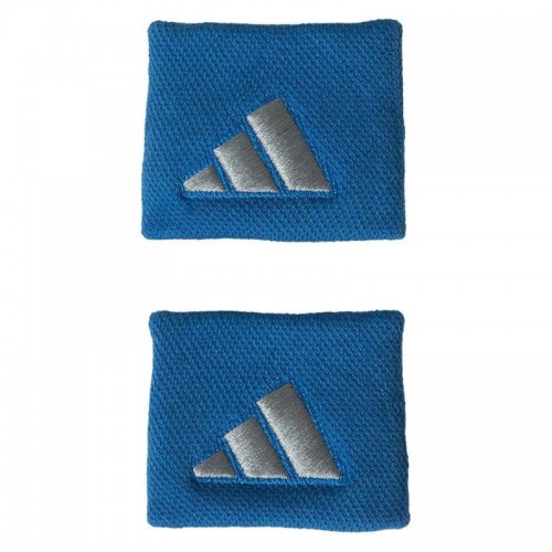 Munequeras Adidas Cortas Azul Gris 2 Unidades