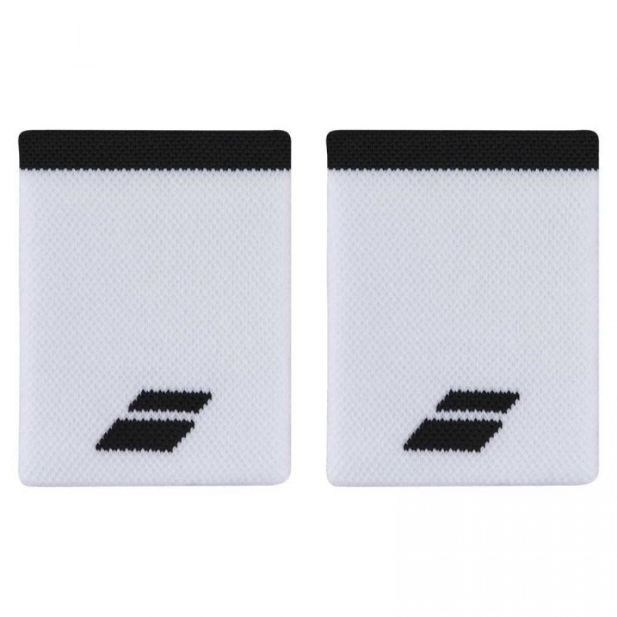 Babolat Jumbo Logo Wristbands White Black