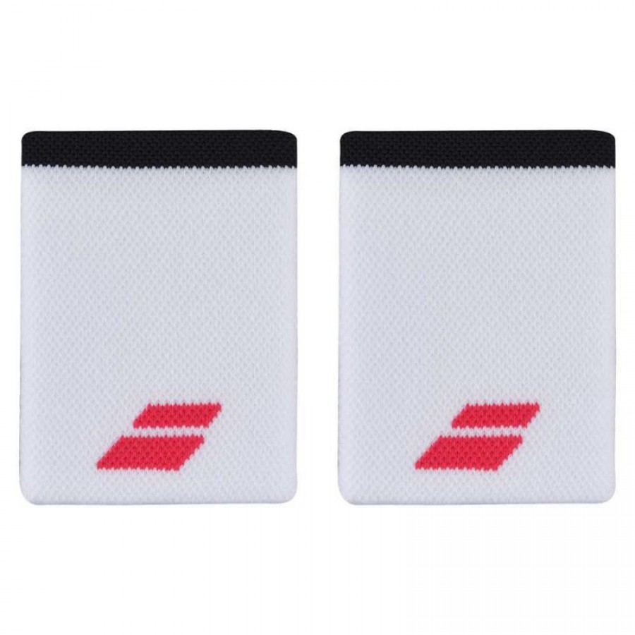 Babolat Logo Jumbo White Red Wristbands
