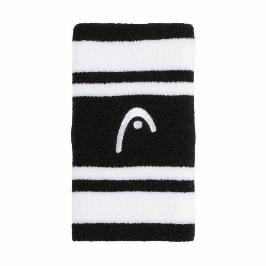 Munequeras Head Striped 5 Negro Blanco 2 Unidades