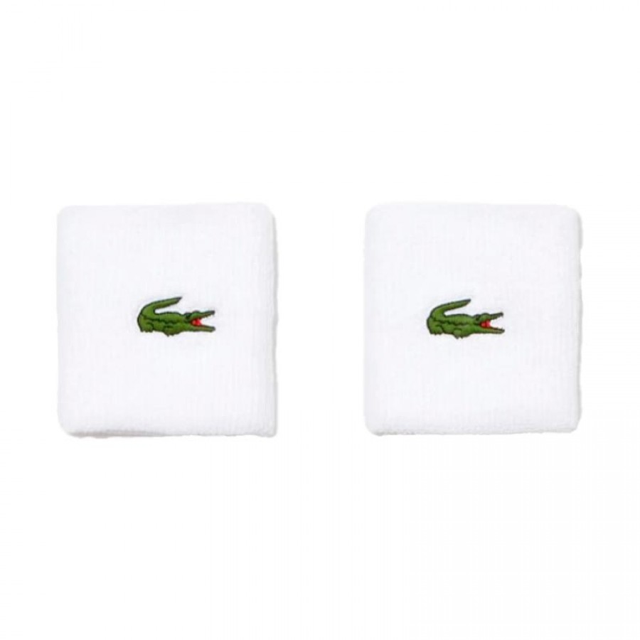 Lacoste White Wristbands 2 Units
