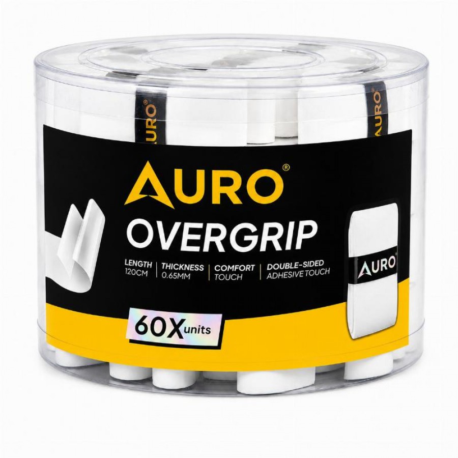 Auro White Overgrips 60 Units