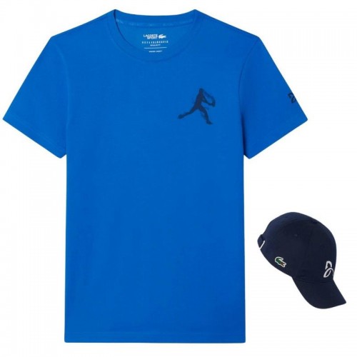 Pack Lacoste Novak Djokovic Blue T-Shirt and Navy Cap