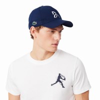 Pack Lacoste Novak Djokovic T-shirt blanc et casquette marine