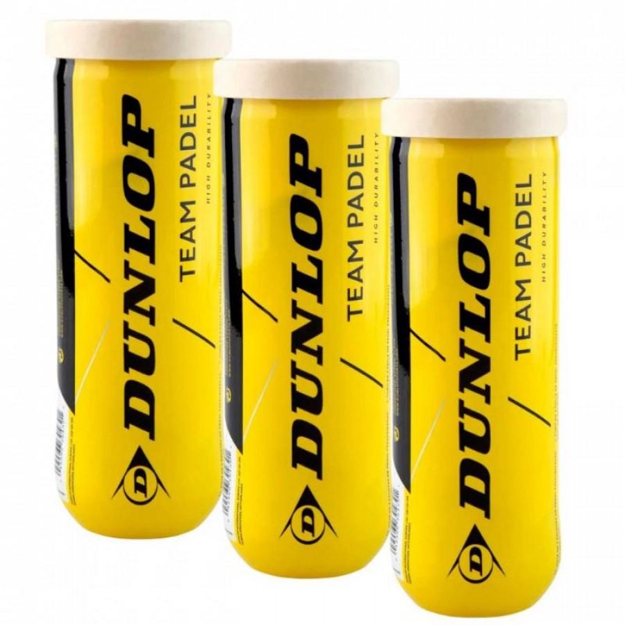 Pack de 3 bidons de balle Denlop Team
