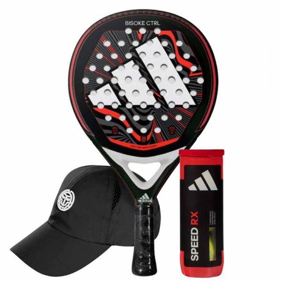 Pack Raquette adidas Bisoke Control 2024 avec casquette et balles