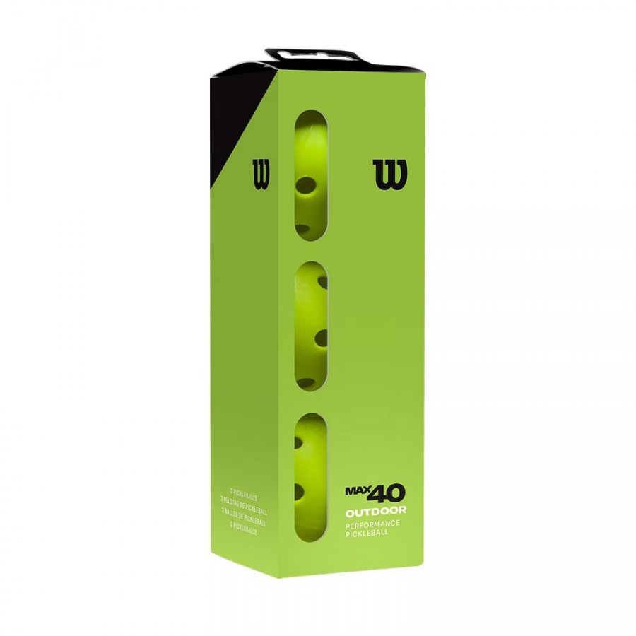 Wilson Max 40 Granules de pickleball dâexterieur 3 unites