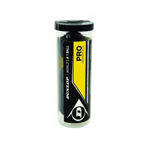 Dunlop Pro Double Point Yellow Squash Ball 3 Units Dunlop Pro Double Point Yellow Squash Ball 3 Units