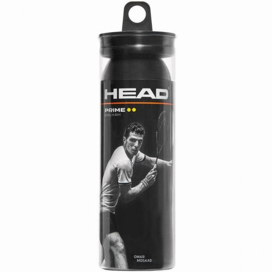 Head Prime Double Point Balle de squash jaune 3 unites