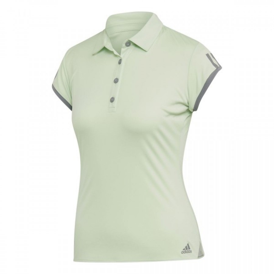 Polo Adidas Club 3 Rayures Gris Vert