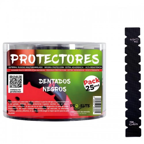 Pro Elite Toothed Black Protector 25 Units